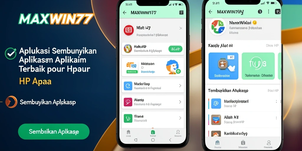 Antarmuka MAXWIN77 yang sederhana untuk menyembunyikan aplikasi.